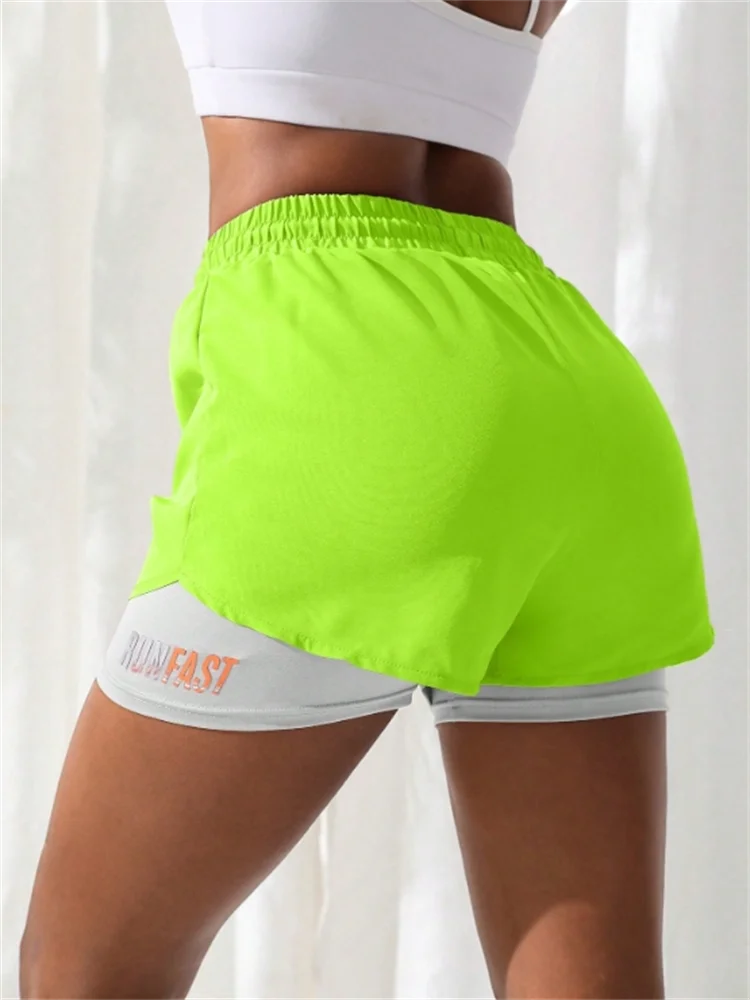 JM Women's High Rise Yoga Shorts With Elastic Proximity Control Running